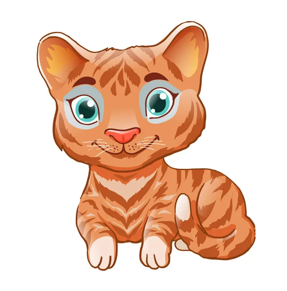 Mignon dessin animé bébé tigre — Image vectorielle