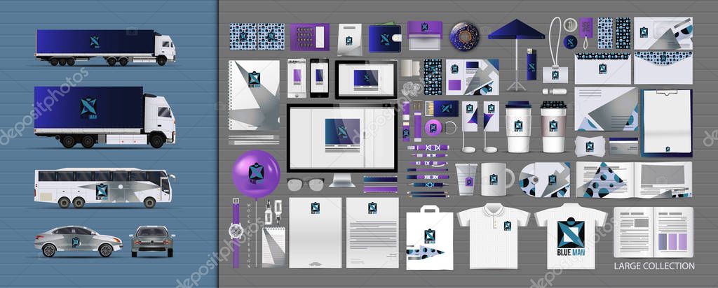 Corporate identity template set. Branding design. blank template. Business stationery mock-up with logo. large collection.