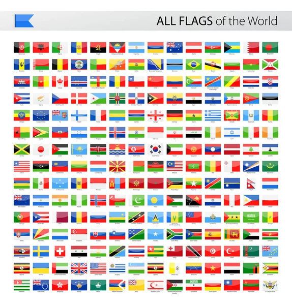 All World Vector Flags - Collection — Stock Vector