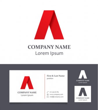 -Logo tasarım öğesi iş kartı ile - illüstrasyon mektup