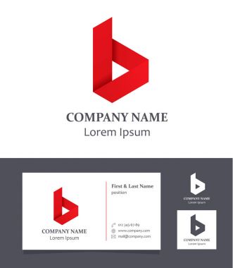 Mektup B - Logo tasarım öğesi iş kartı ile - illüstrasyon