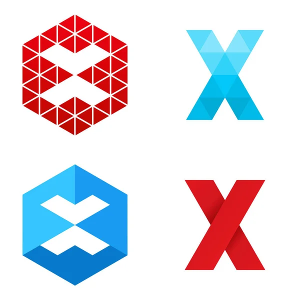 Letter X - Logo Set — Stock Vector
