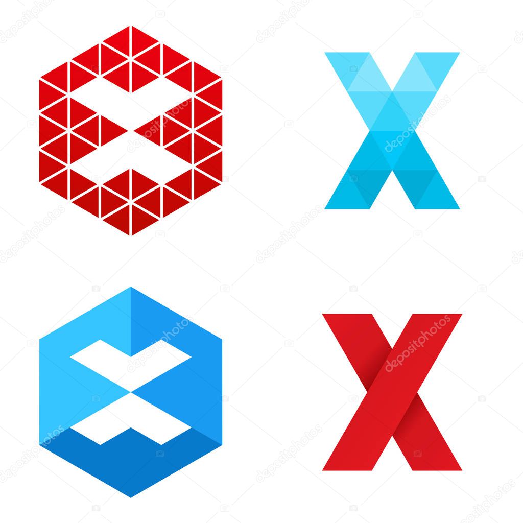 Vector illustration of letter logo X