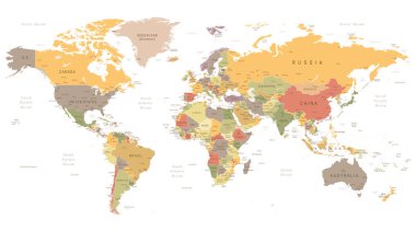 Dünya harita vintage