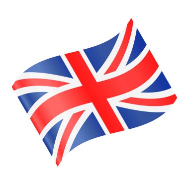 İngiltere bayrak sallayarak simge vektör