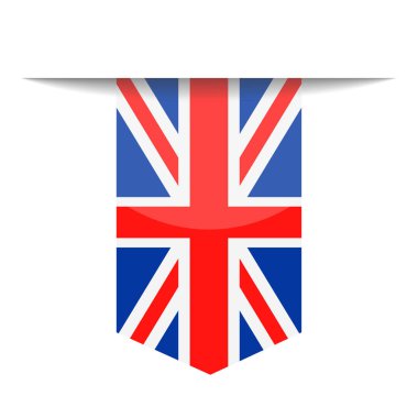 İngiltere bayrak vektör yer işareti simgesi