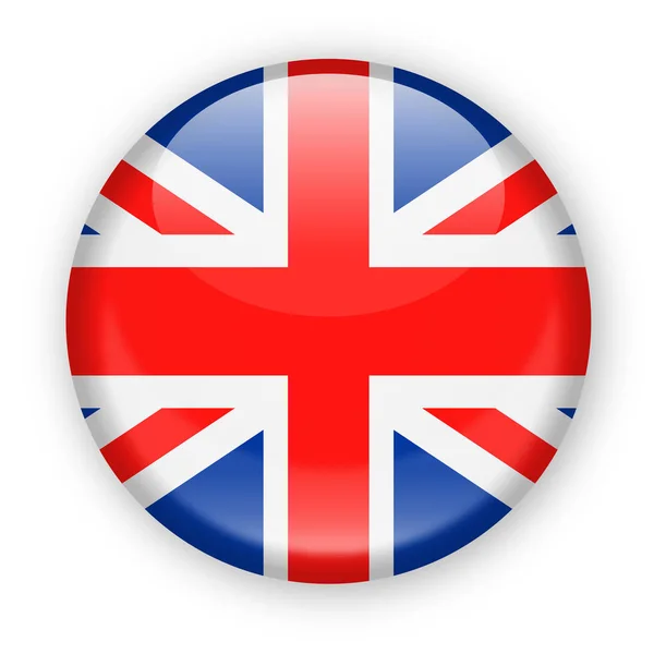 Bandera del Reino Unido Vector Round Icon — Archivo Imágenes Vectoriales