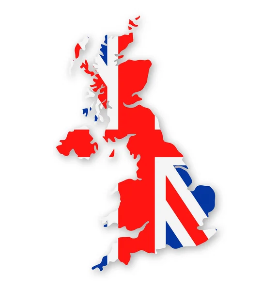 United Kingdom Flag Country Contour Vector Icon — Stock Vector