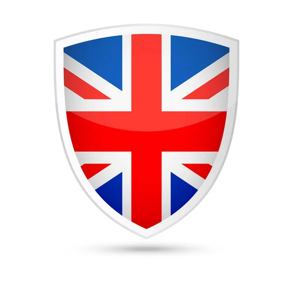 İngiltere bayrak vektör kalkan kutsal kişilerin resmi — Stok Vektör