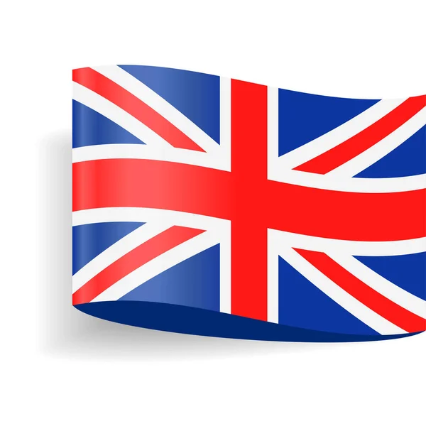 Royaume-Uni Étiquette vectorielle drapeau icône — Image vectorielle