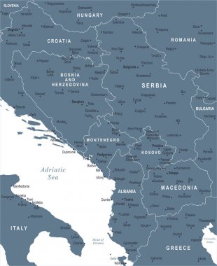Avrupa Haritası - vektörel çizim