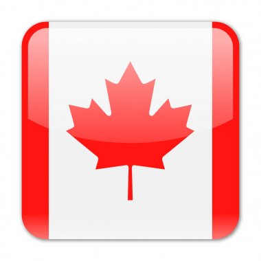 Kanada bayrağı vektör kare simgesi