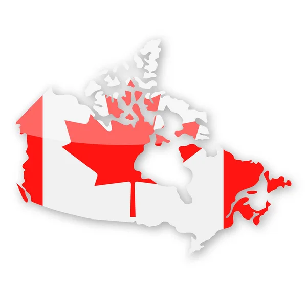 Canada Flag pays Contour Vector Icon — Image vectorielle