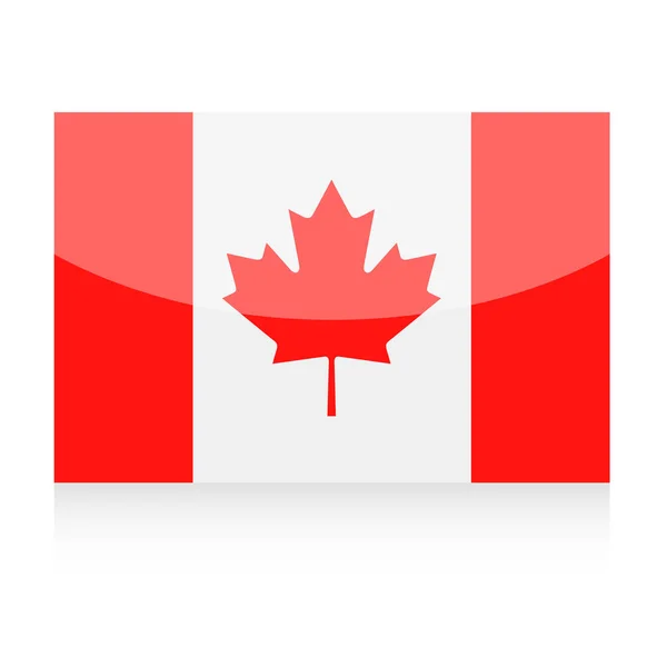 Ícone de vetor de bandeira do Canadá — Vetor de Stock