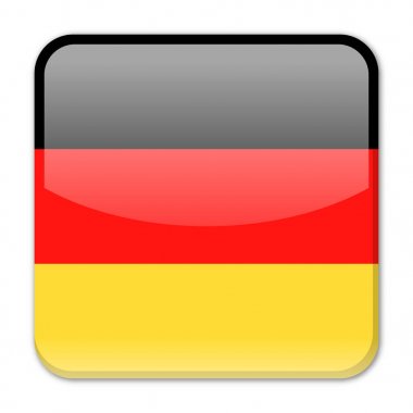 Almanya bayrağı vektör kare simgesi