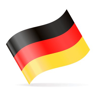 Almanya bayrağı sallayarak simge vektör