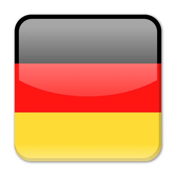 Bandera de Alemania Vector Square Icon — Vector de stock