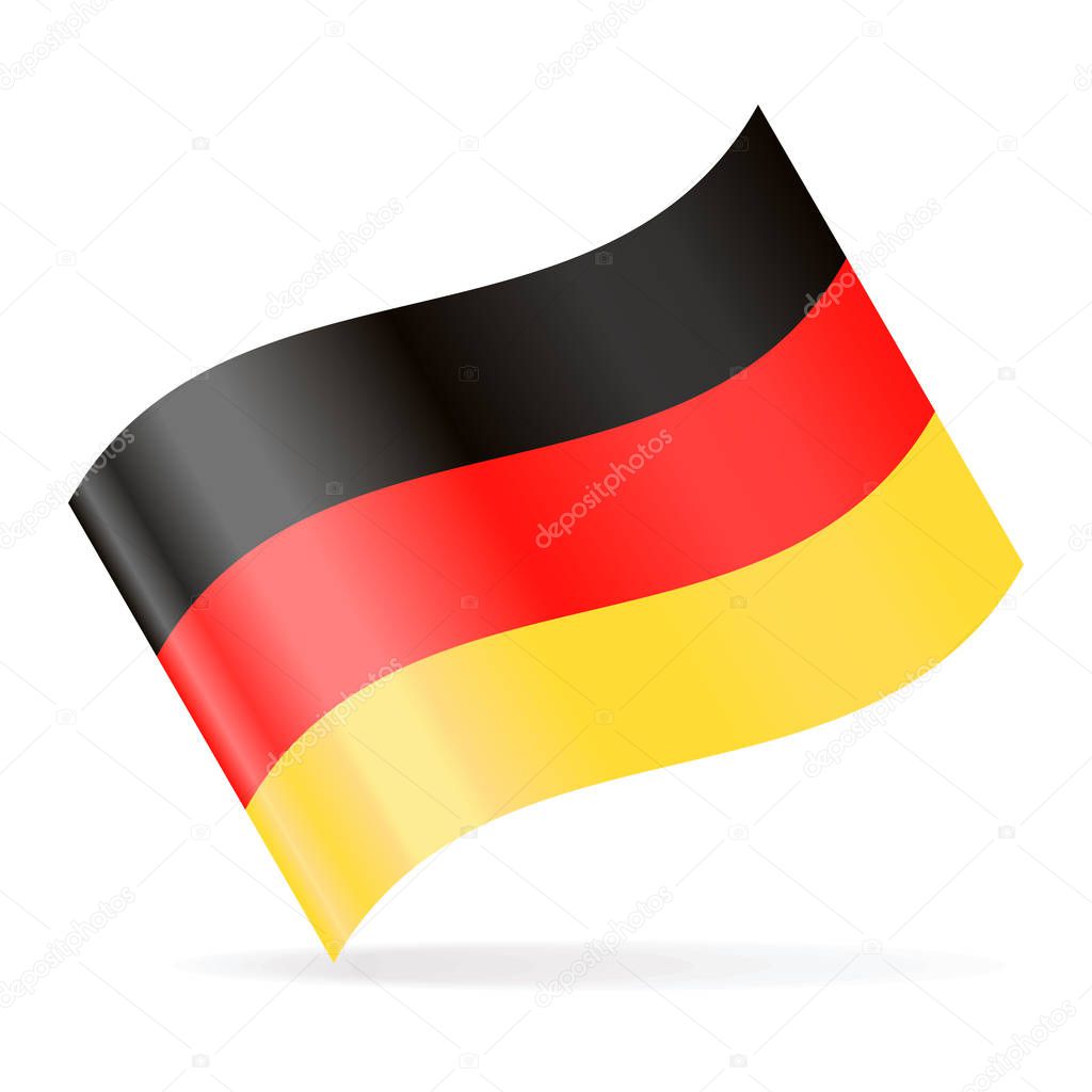 Germany Flag Vector Waving Icon