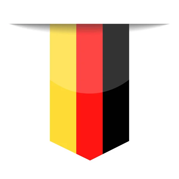 Alemania Bandera Vector Bookmark Icon — Vector de stock