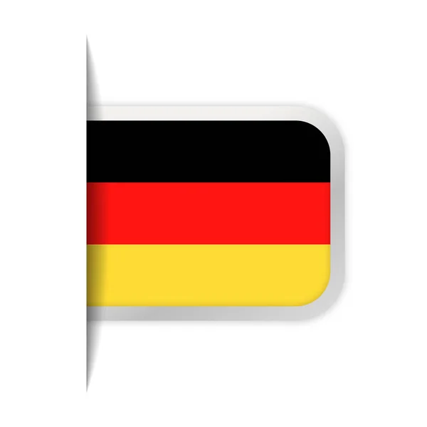 Deutschland Flagge Vektor Lesezeichen Symbol — Stockvektor