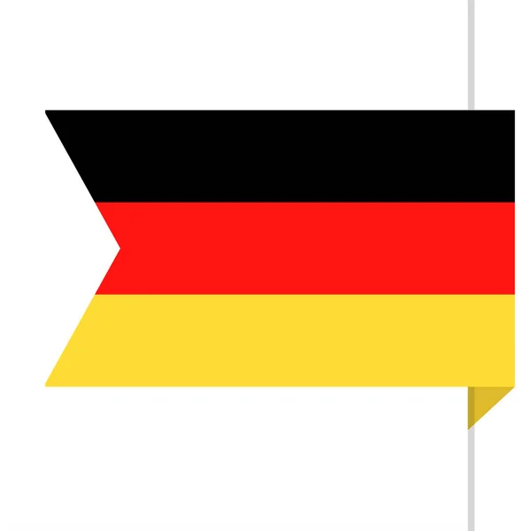 Tyskland flagga vektor bokmärkesikonen — Stock vektor