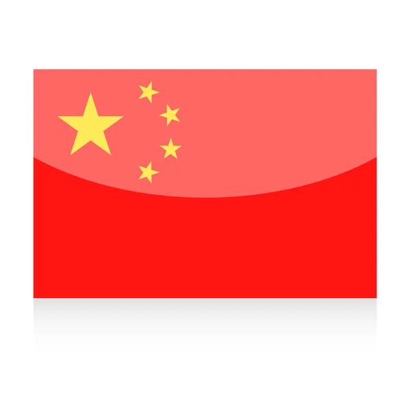 Ikon Vektor Bendera China - Stok Vektor