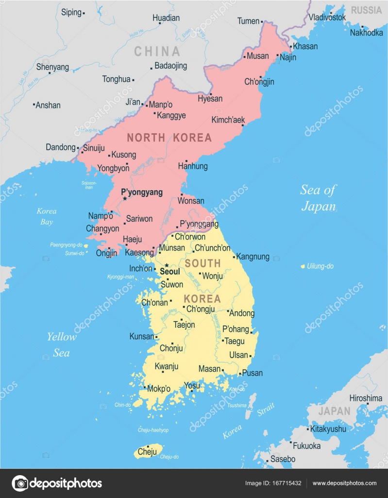 Peninsula De Corea Mapa