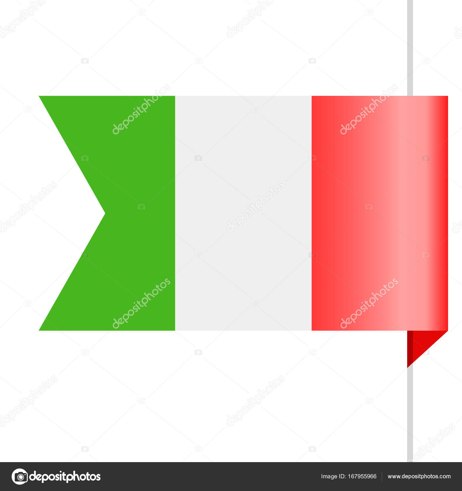 イタリア国旗ベクトル ブックマーク アイコン ストックベクター C Dikobrazik
