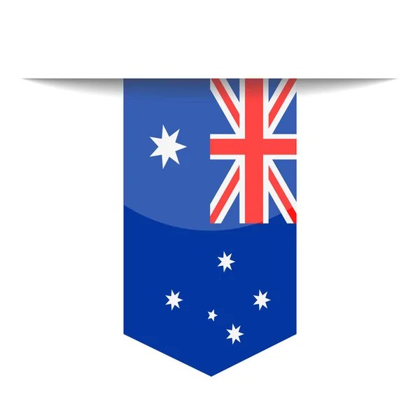 Australia Steag Vector Semn de carte Icon — Vector de stoc