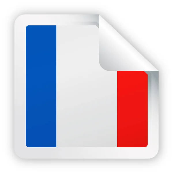 フランス国旗ベクトル広場コーナー紙のアイコン — ストックベクタ