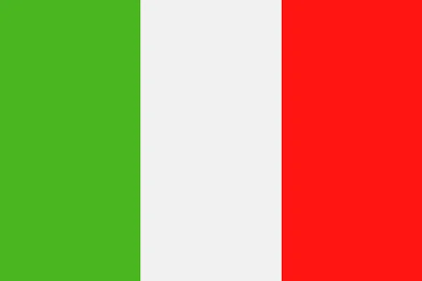 Icône plate de vecteur de drapeau d'Italie — Image vectorielle