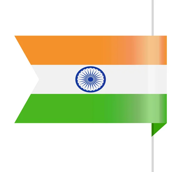 India Flag Vector Bookmark Icon — Stock Vector