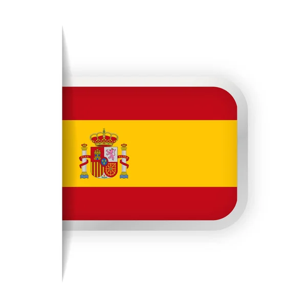 西班牙国旗矢量书签图标 — 图库矢量图片