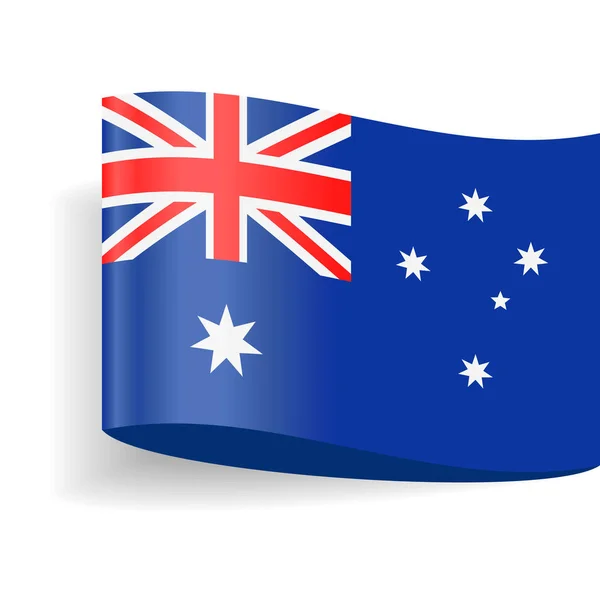 Australia Bandera Vector Etiqueta Icono — Vector de stock