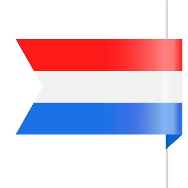 Netherlands Flag Vector Bookmark Icon — Stock Vector