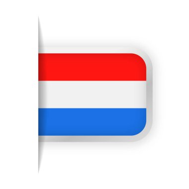 Hollanda bayrağı vektör yer imi simgesi