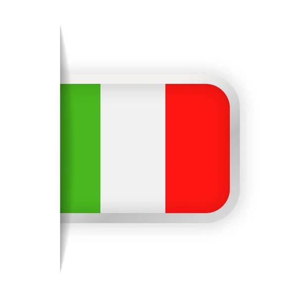 Italie Drapeau vectoriel Signet Icône — Image vectorielle