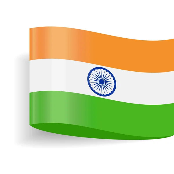 Indien Flagge Vektor Label Tag Symbol — Stockvektor