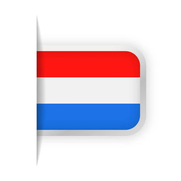 Netherlands Flag Vector Bookmark Icon — Stock Vector