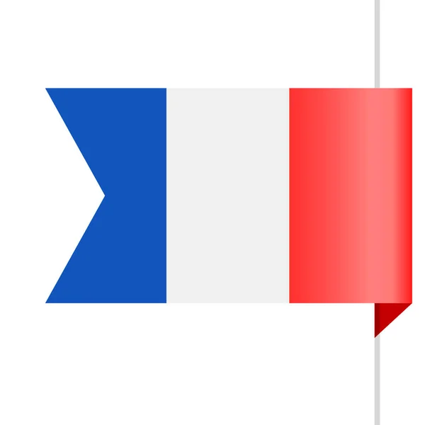 França Bandeira Vector Bookmark Ícone —  Vetores de Stock