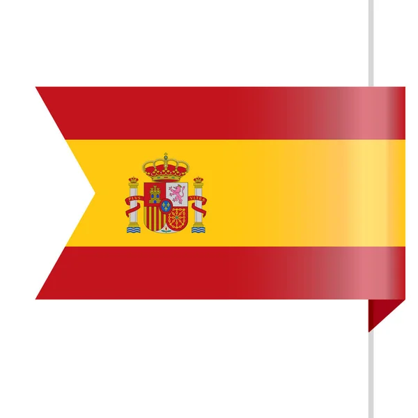 Spanien flagga vektor bokmärkesikonen — Stock vektor