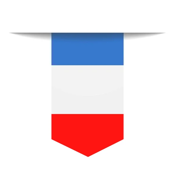 Σημαία Γαλλίας διάνυσμα σελιδοδείκτη εικονίδιο — Διανυσματικό Αρχείο