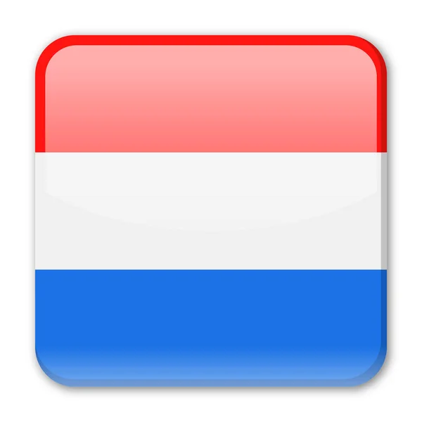 Netherlands Flag Vector Square Icon — Stock Vector