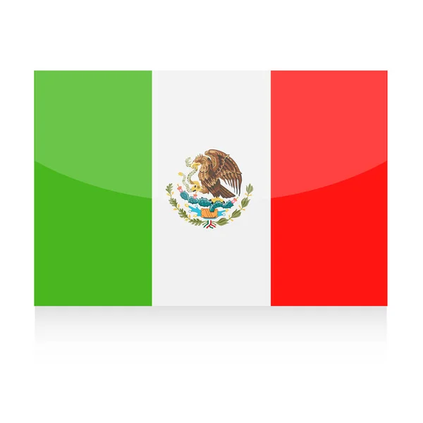 Ícone de vetor de bandeira do México —  Vetores de Stock