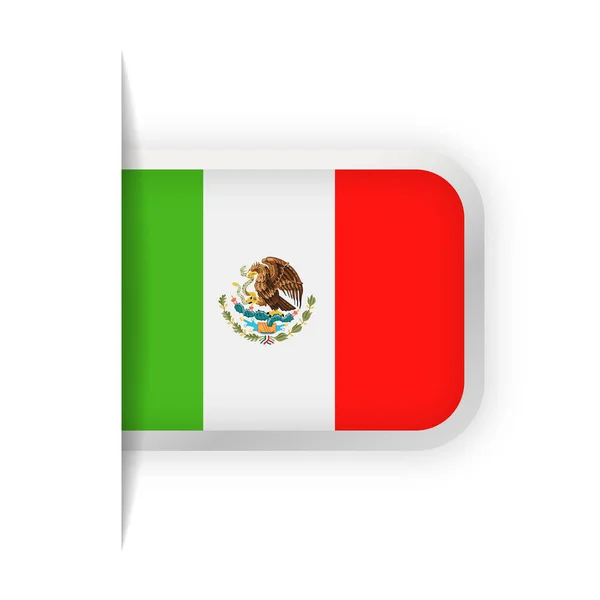 México Flag Vector Bookmark Icon — Vector de stock