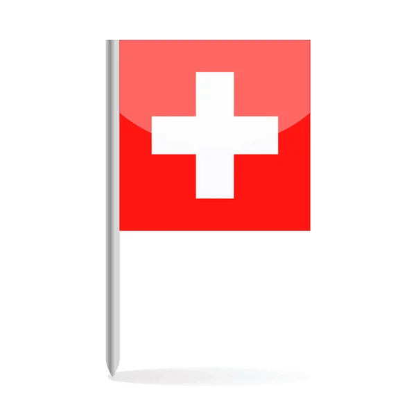 Suisse Drapeau Icône Ronde. Icône Nationale De Drapeau Suisse En