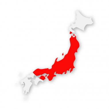 Japonya bayrak ülke kontur vektör simgesi