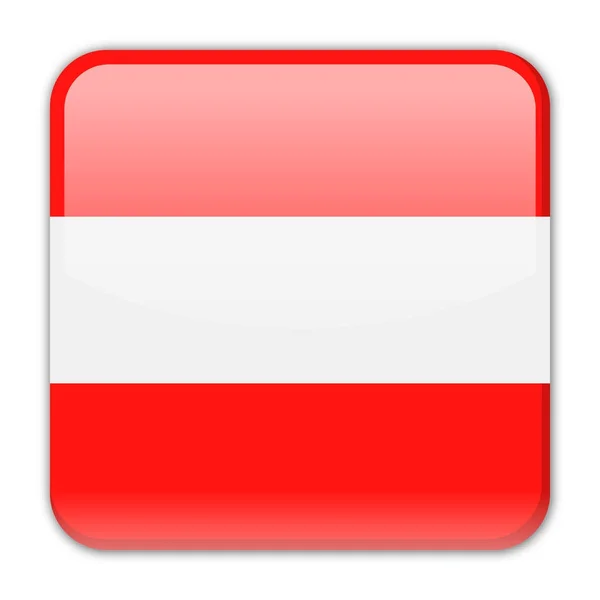 Áustria Bandeira Vector Square Icon —  Vetores de Stock