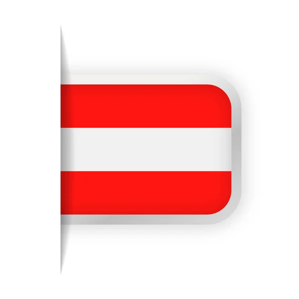 Áustria Bandeira Vector Bookmark Ícone —  Vetores de Stock