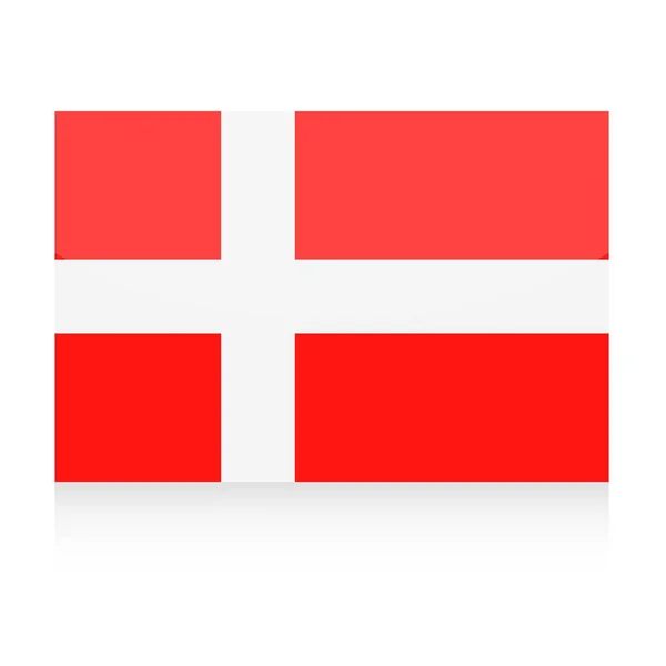 Danmark flaggikonen vektor — Stock vektor
